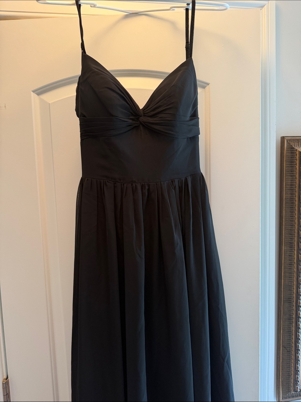 Azazie Black Strapless Twist-Bust Formal Gown